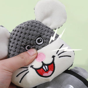 Dog bear and mouse plush squeaky dog toy designs