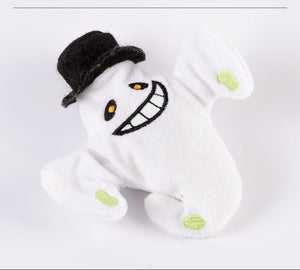 Halloween pumpkin flapping plush cat toy