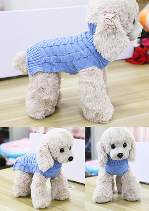 PAWABY cable knit dog jumper size chart