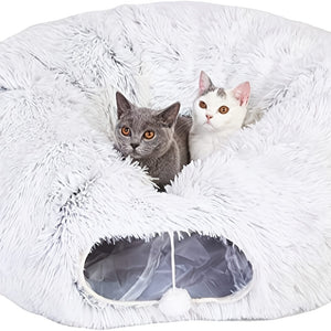 PAWABY cat play tunnel with integrated resting bed