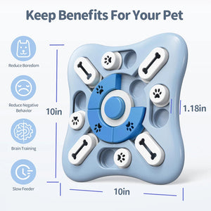 Mental stimulation toy for dogs helping reduce boredom at home.