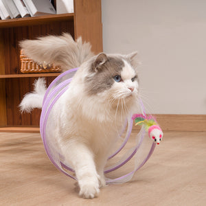 PAWABY foldable cat tunnel toy for indoor cats