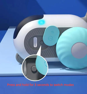 USB rechargeable cat toy with remote control functionality.