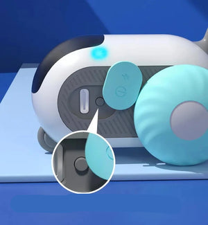 USB rechargeable cat toy with remote control functionality.