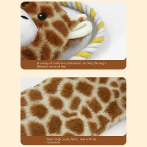 Squeaky rope dog toy designed for tug and interactive play