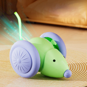 Smart interactive mouse toy designed to encourage healthy exercise and mental stimulation in cats.