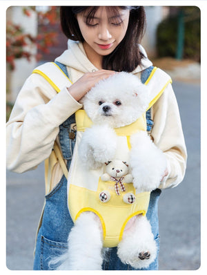 Adjustable shoulder straps on the dog carrier backpack