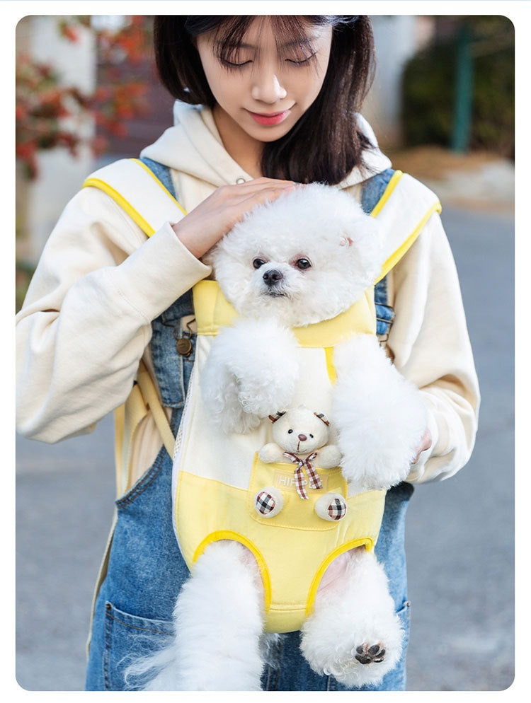 Adjustable shoulder straps on the dog carrier backpack