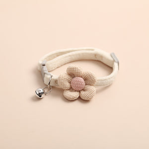 Apricot floral cat collar with bell