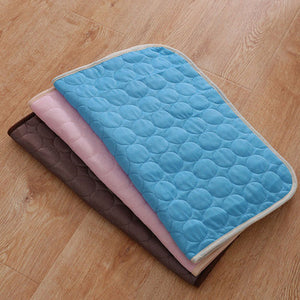 Blue washable cooling mat for dogs and cats