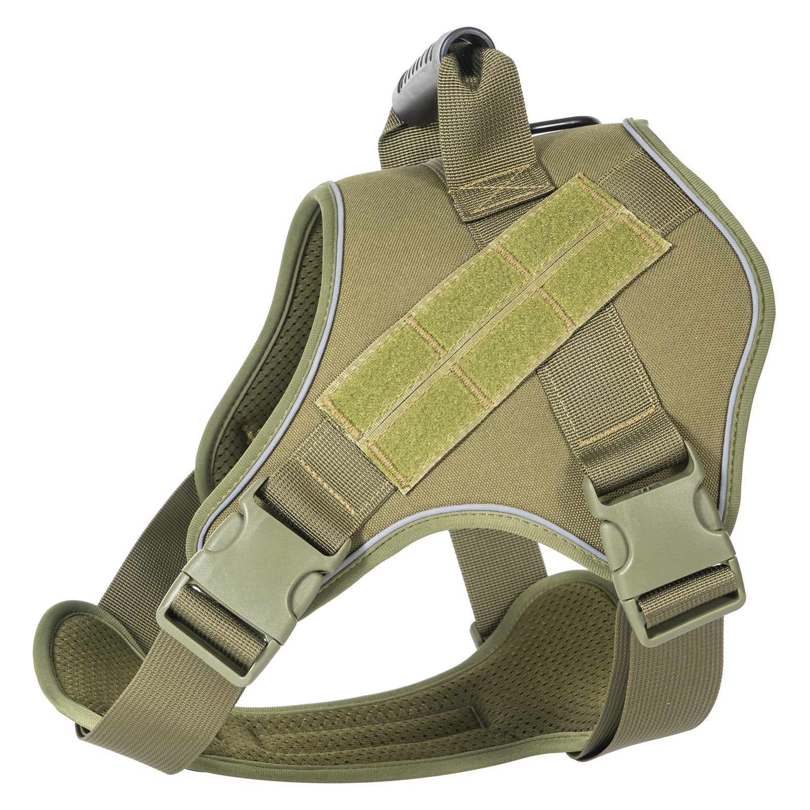 Camouflage tactical-style dog walking harness