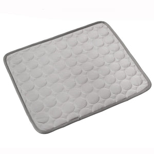 Cat lying on a lightweight pet cooling mat