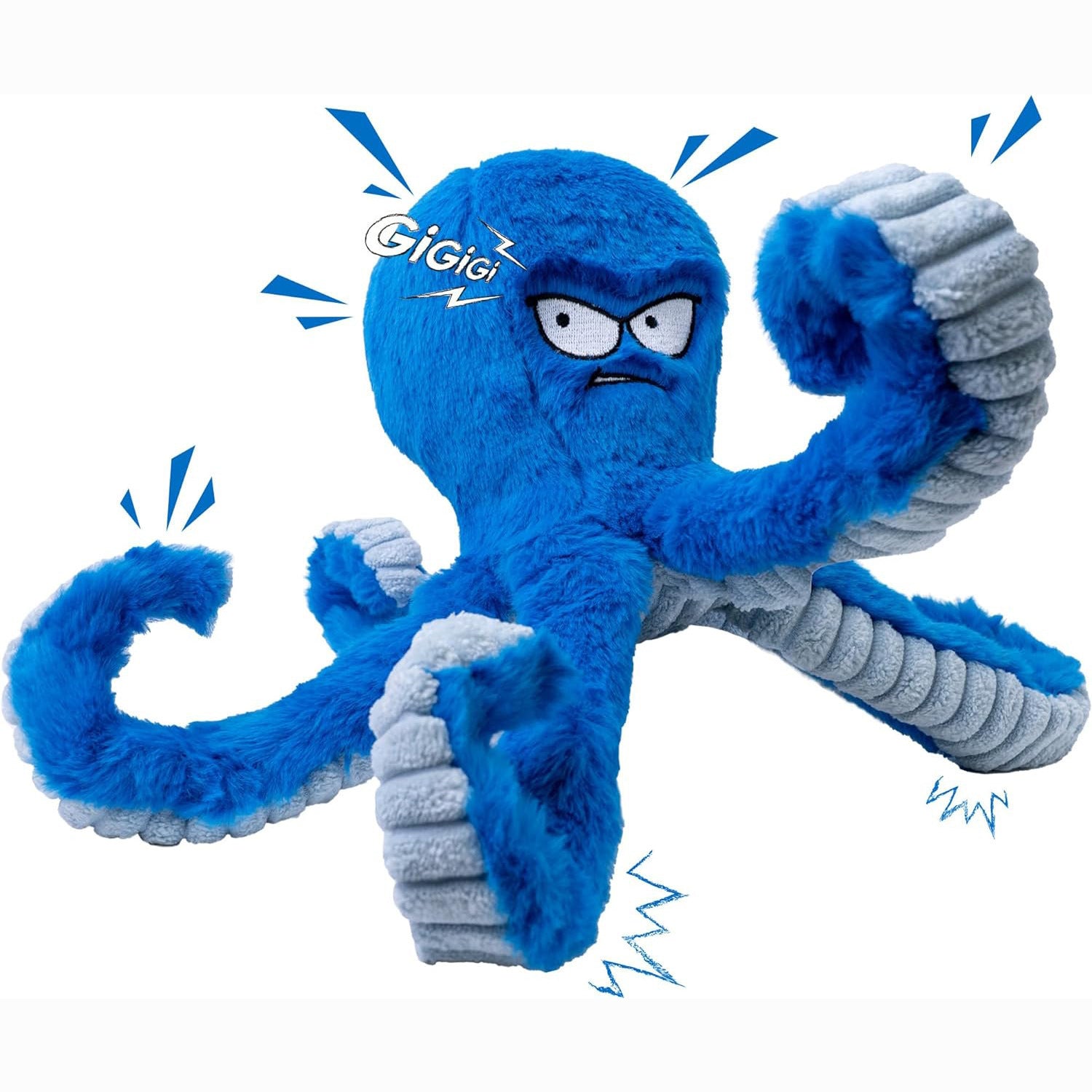 Dog chewing durable Angry Octopus plush toy