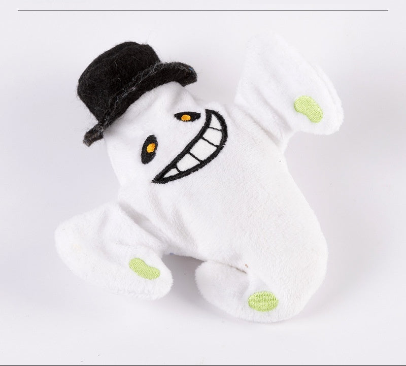 Halloween pumpkin flapping plush cat toy