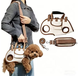 Top handles on the hand-carry dog harness