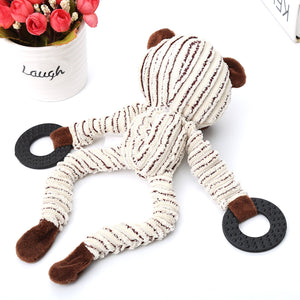 Interactive squeaky dog toy for puppies and adult dogs
