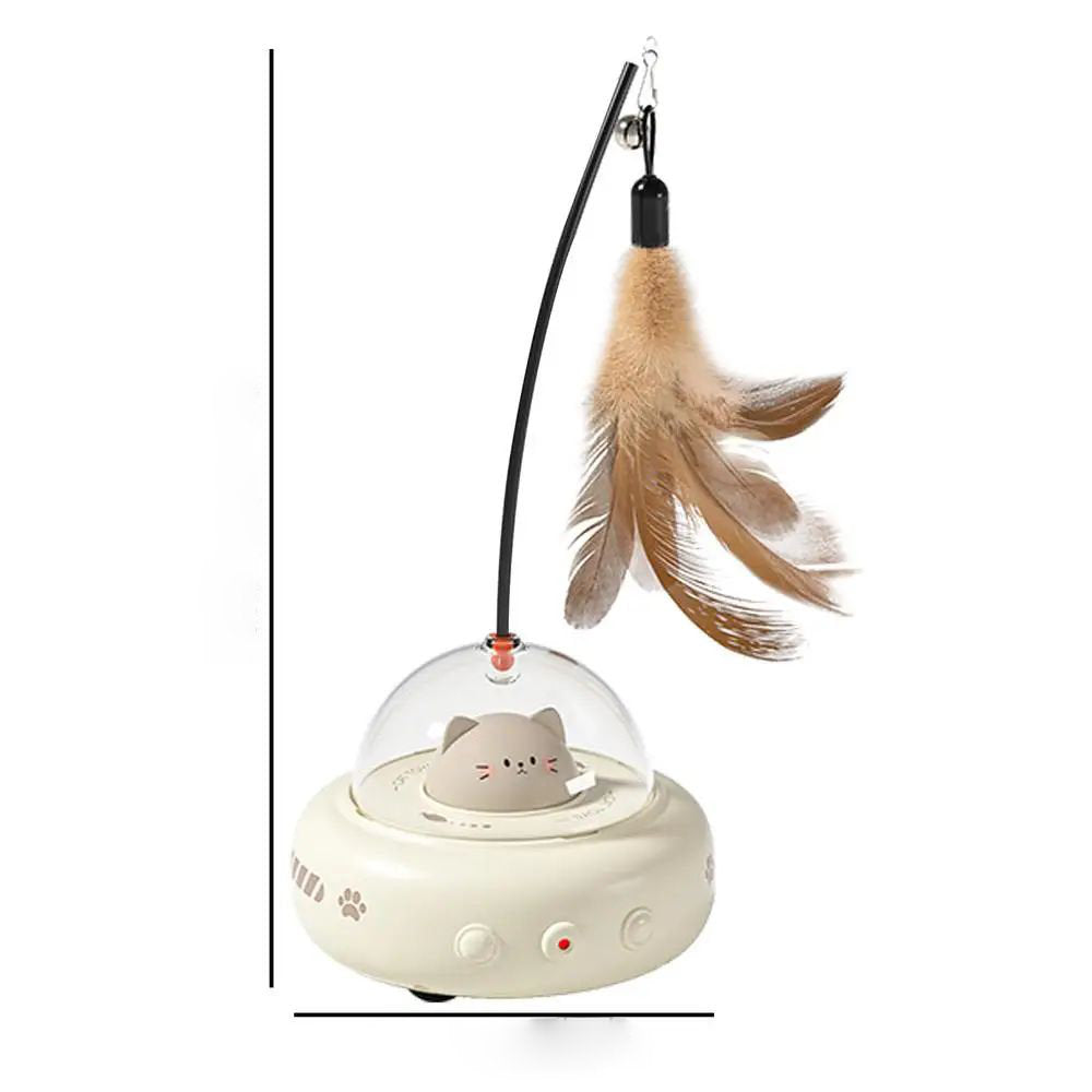 Interactive feather cat toy designed to support healthy daily exercise