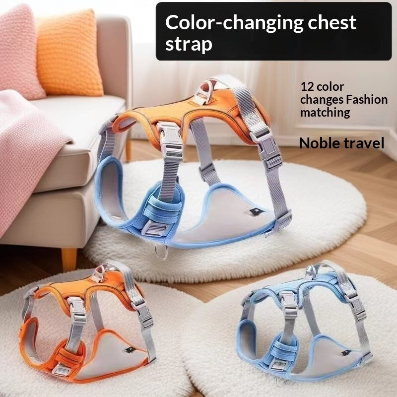 Adjustable dog vest harness suitable for everyday walks.