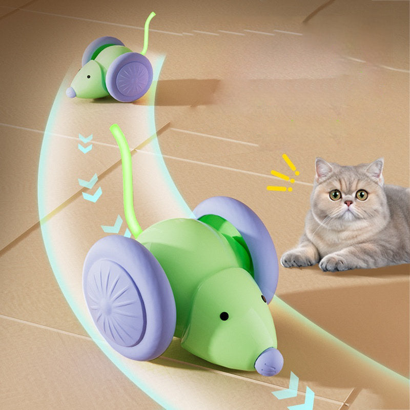Green PAWABY automatic electric mouse cat toy