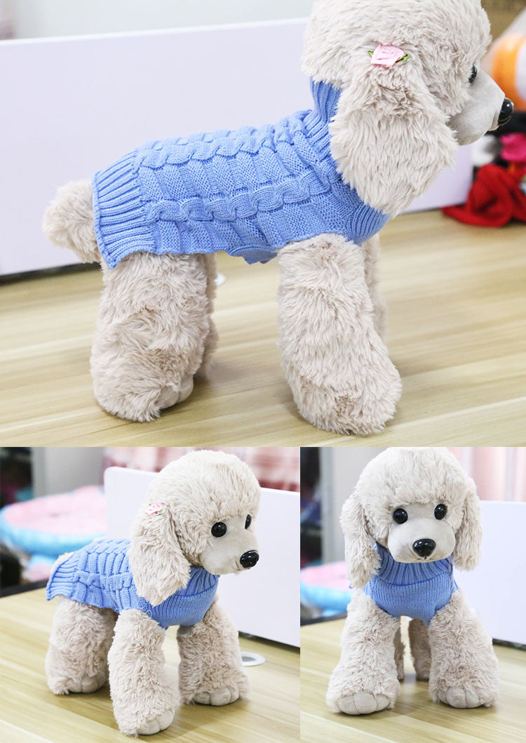 PAWABY cable knit dog jumper size chart