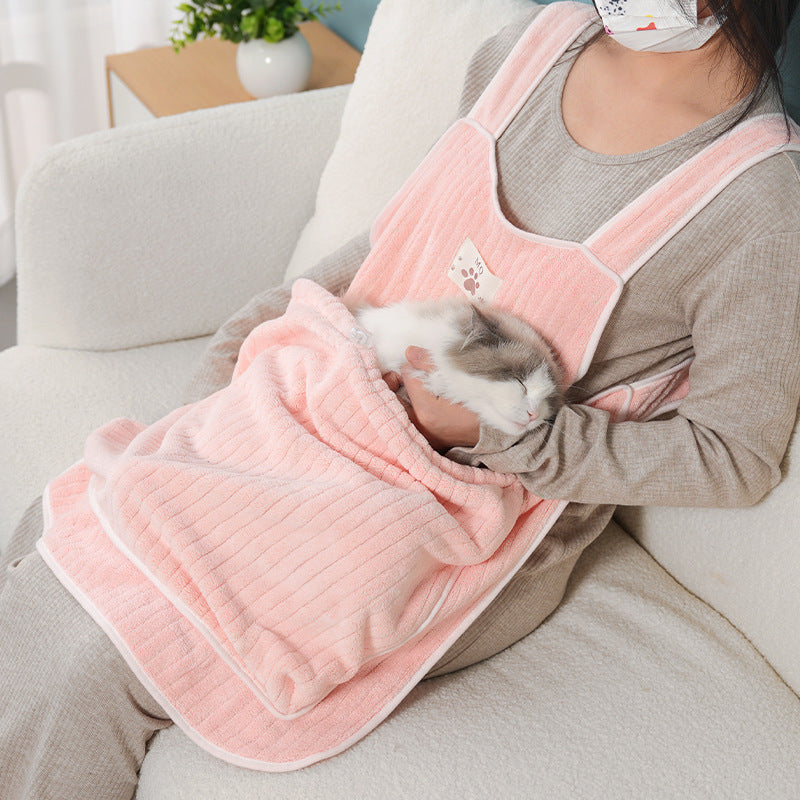 Close-up of the PAWABY Cat Cuddle Apron.