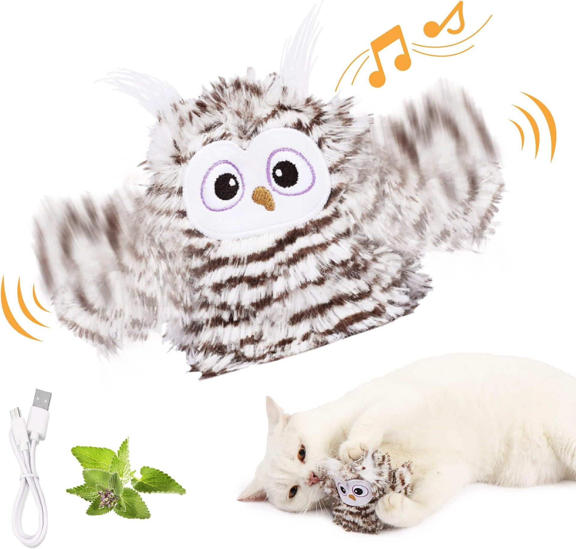 Close-up of the PAWABY Interactive Flapping Bird Cat Toy.