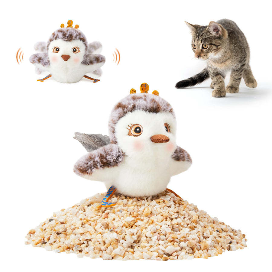 Cat hunting toy designed for mentally stimulating play sessions.