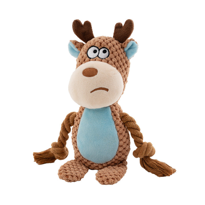Cotton rope dog toy for tugging and supervised play