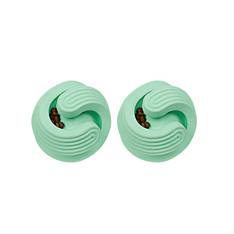 Durable rubber dog chew ball designed for everyday chewing and fetch games.