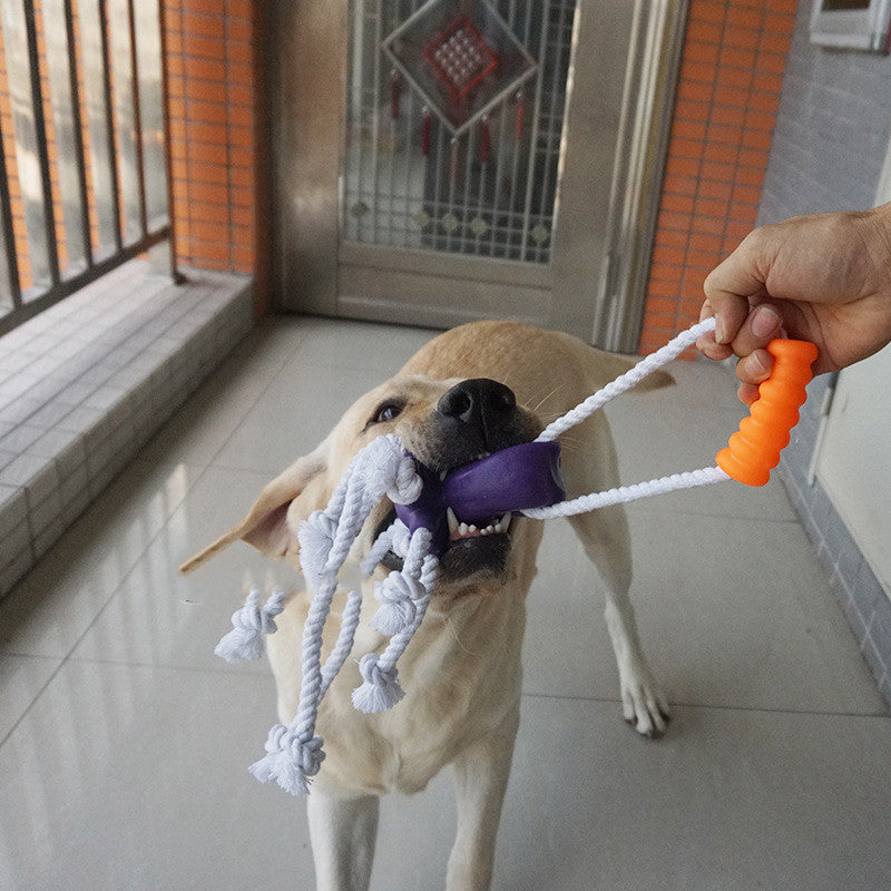 Dental rope ball helping provide a satisfying chewing experience.