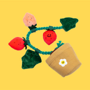 Plush snuffle toy designed for indoor enrichment activities.