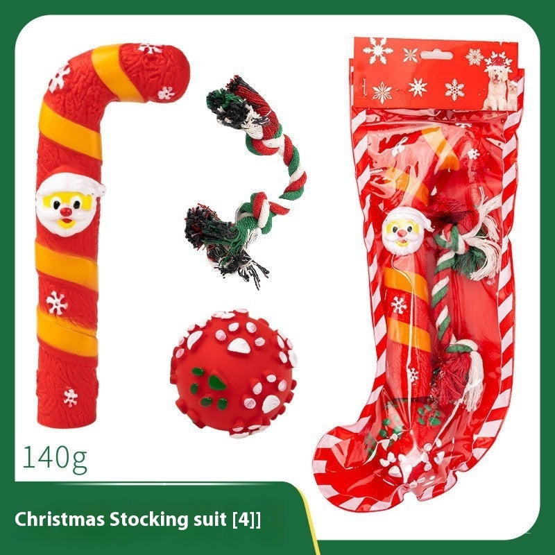 Seasonal dog toy designed for supervised play.