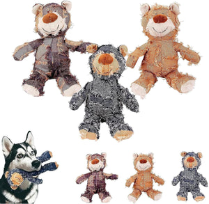 Durable plush dog toy suitable for puppies and adult dogs.