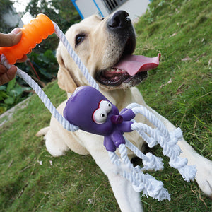 Hemp rope dog toy suitable for puppies and adult dogs.