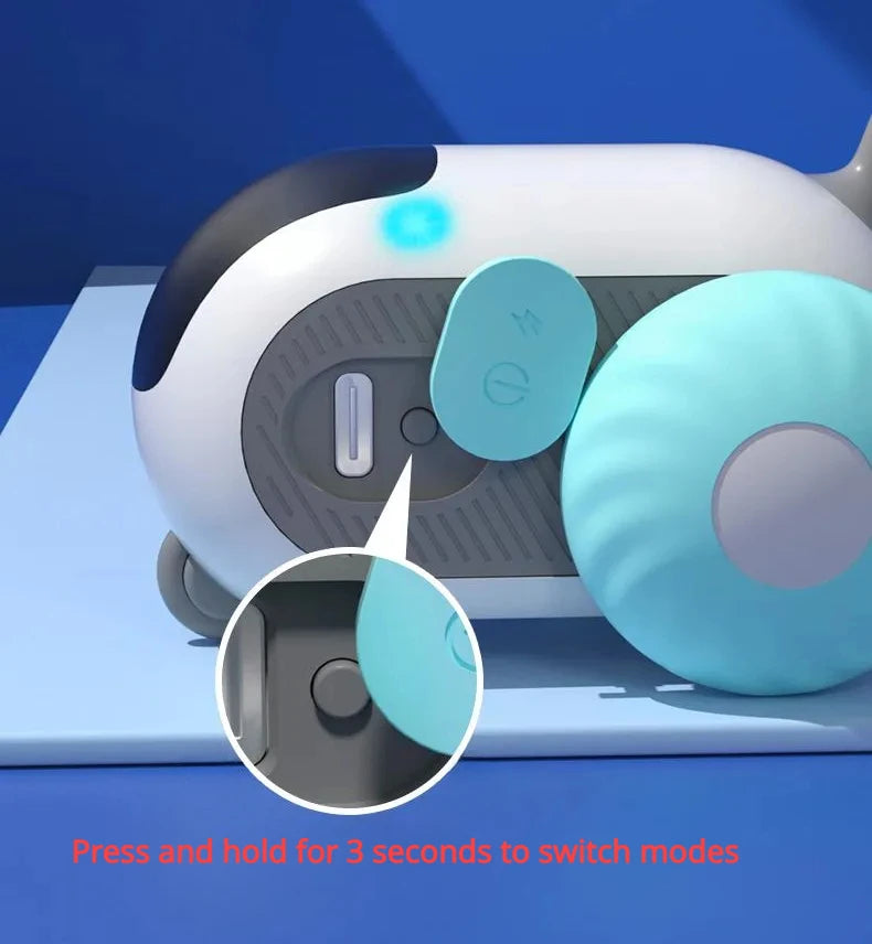 USB rechargeable cat toy with remote control functionality.