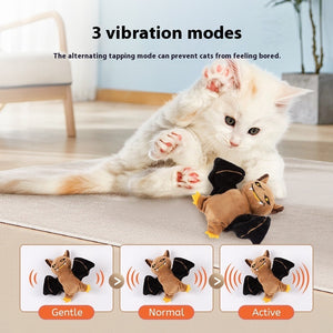 Interactive plush cat toy designed for sensory play