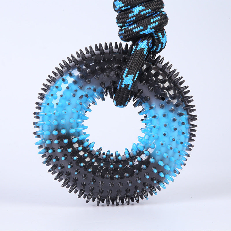 Knot rope dog toy designed for supervised chewing and play.
