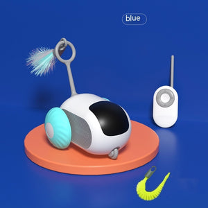Automatic cat toy designed for mentally stimulating play sessions.