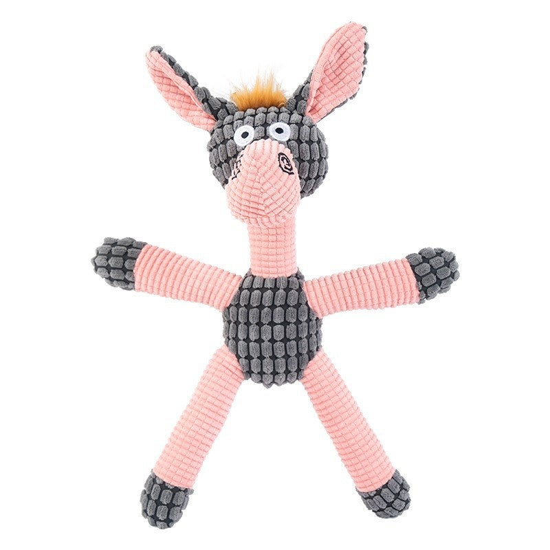 Cute plush chew toy designed for supervised play sessions.