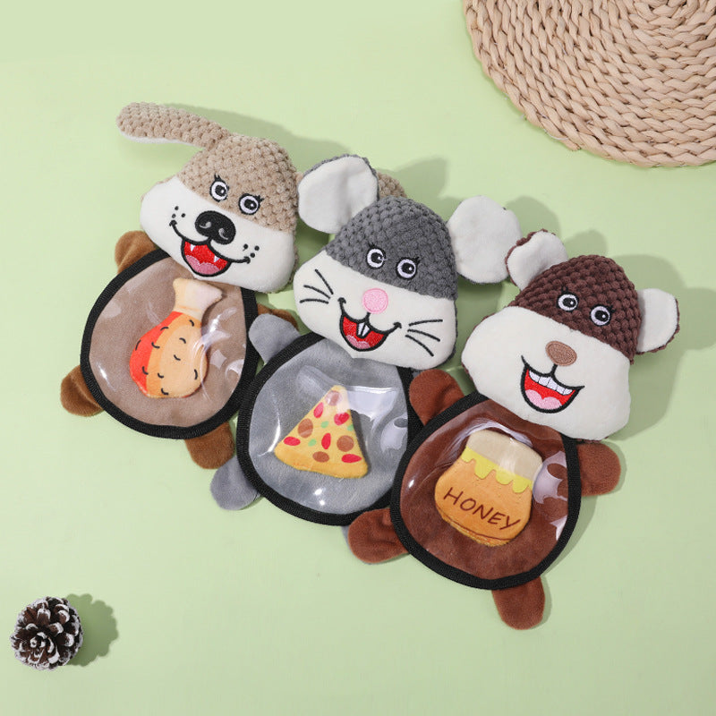 PAWABY plush mouse dog toy for indoor playtime