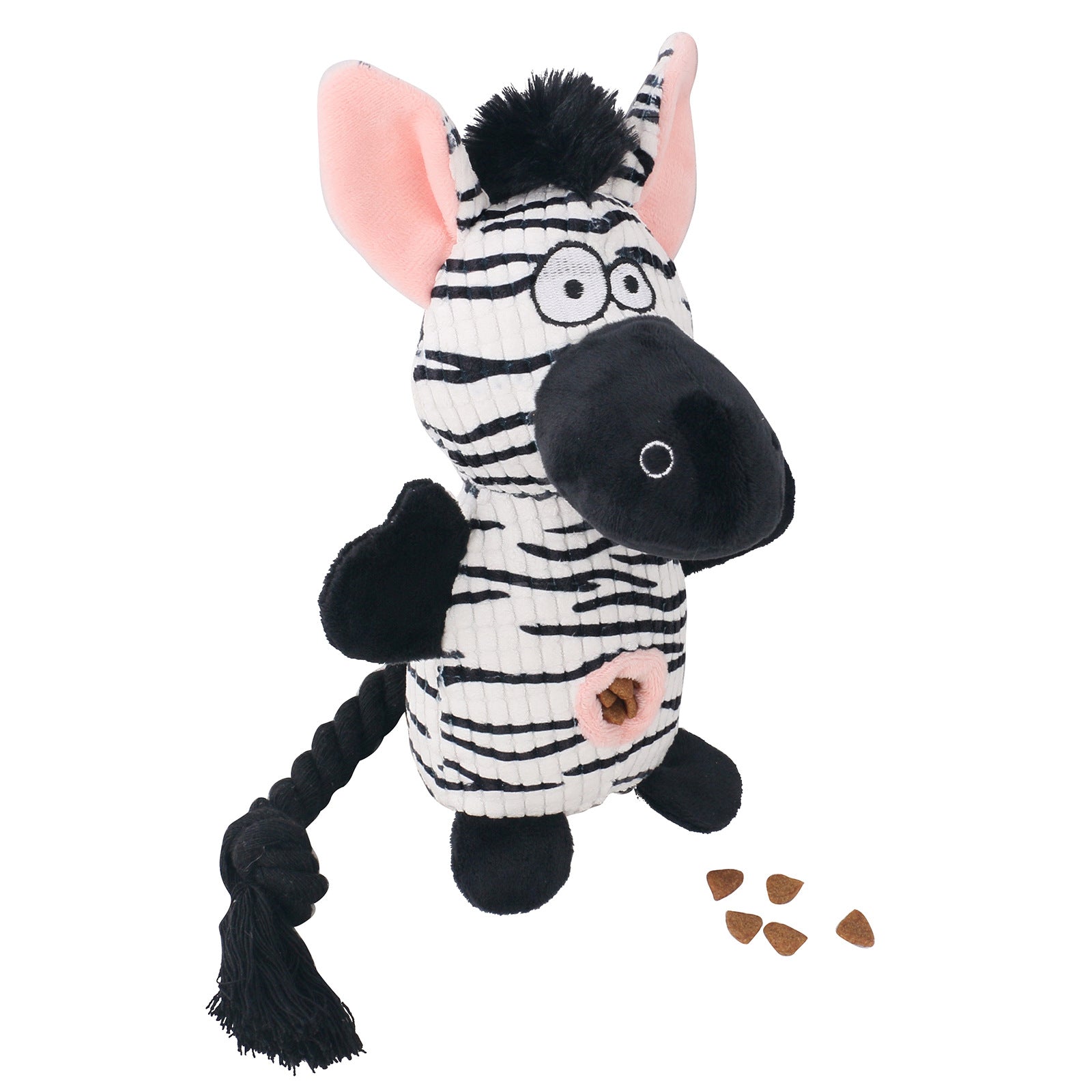 Plush snuffle dog toy for interactive treat searching
