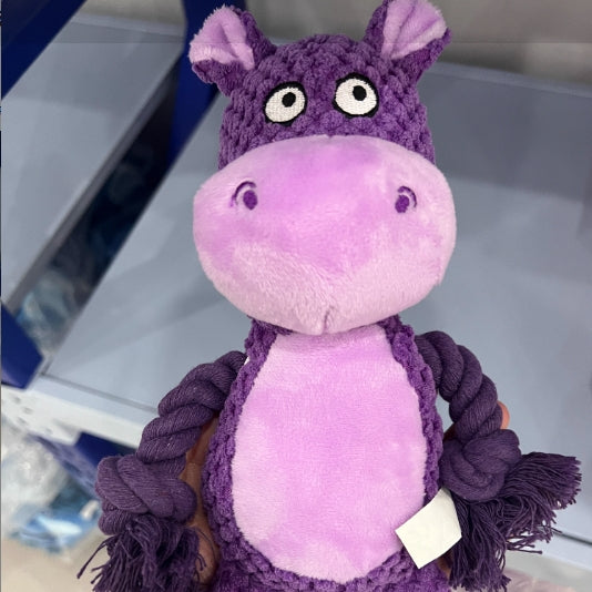 Soft plush squeaky dog toy for everyday entertainment