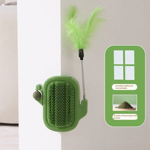 Self-scratching cat toy designed for everyday enrichment.