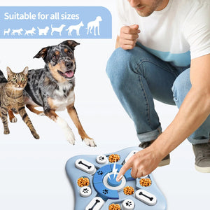 Slow feeder puzzle toy helping make mealtimes more engaging.
