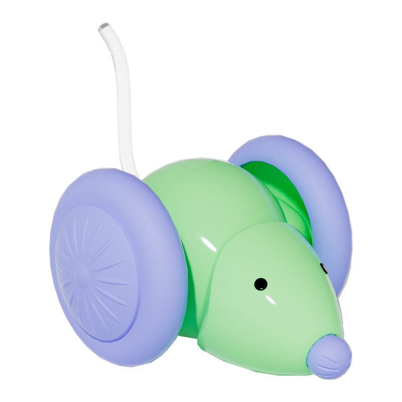 Close-up of the PAWABY automatic mouse cat toy with durable ABS and TPU construction.