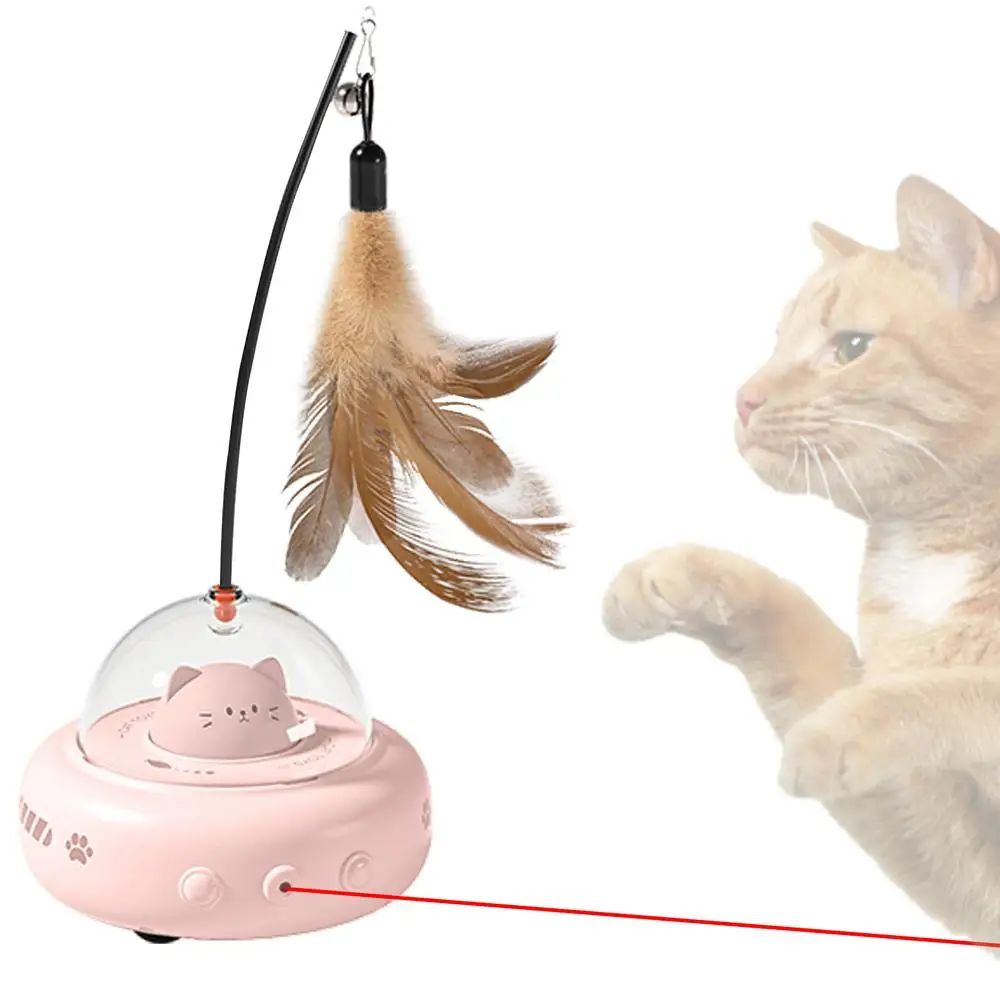 Premium interactive feather cat toy suitable for kittens and adult cats