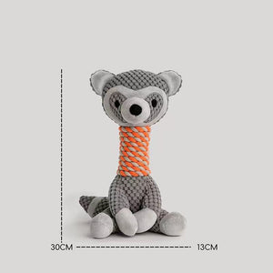 Soft corduroy dog toy suitable for small and medium dogs.
