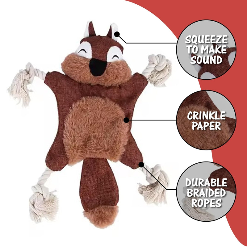 Soft plush dog toy for carrying and supervised play