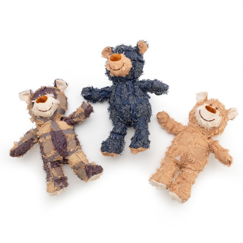 Plush bear chew toy for moderate chewers.