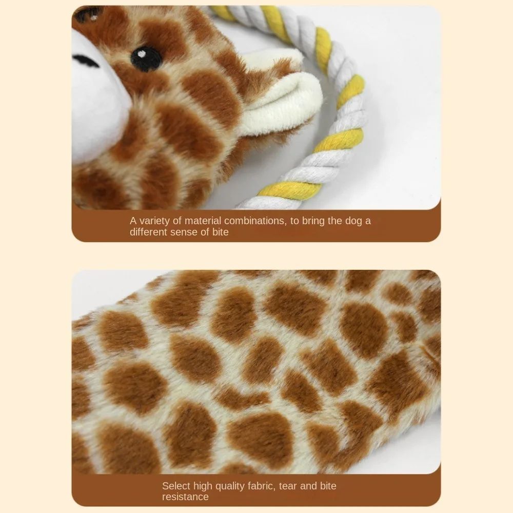 Squeaky rope dog toy designed for tug and interactive play